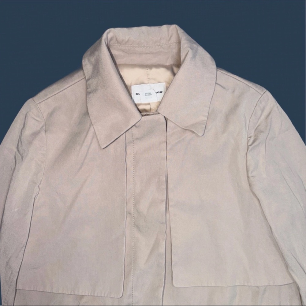 Club Monaco Womens Pale Pink Beige Long Sleeve Trench Coat XS - Picture 4 of 16